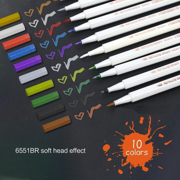 For Metallic Marker Pens Set For Card Making and DIY Photo Album, Black Paper, Painting,Ceramic,Glass for Adults Drawing Manga