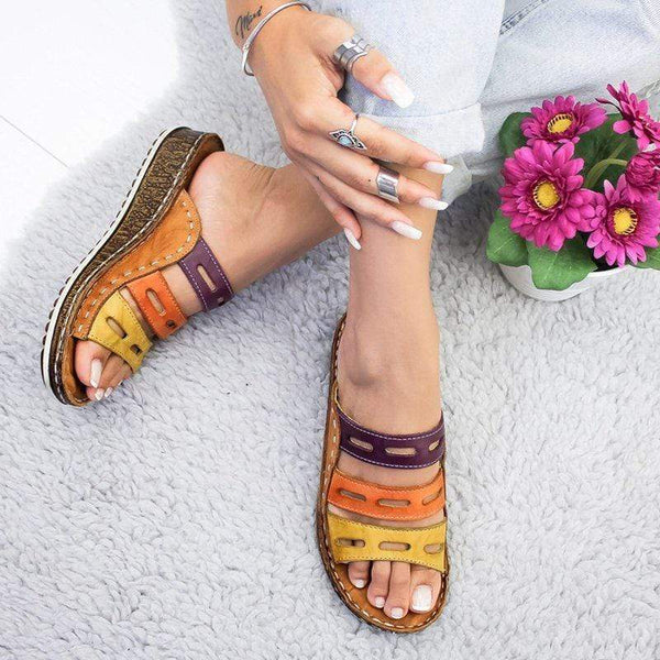 49% OFF-Tri-Color Orthopedic Sandal